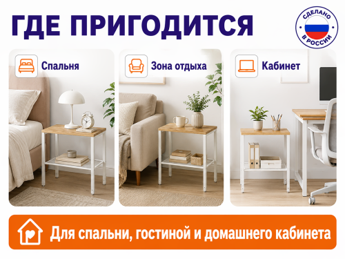 ЗМИ тумба прикроватная «Торонто 12Л» ТПТ12Л ББ, белая фото 3