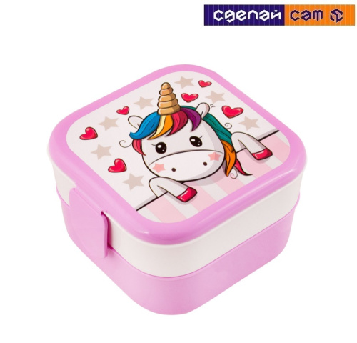 Контейнер для обеда (0,4+0,4л) Единорог М 1232       
