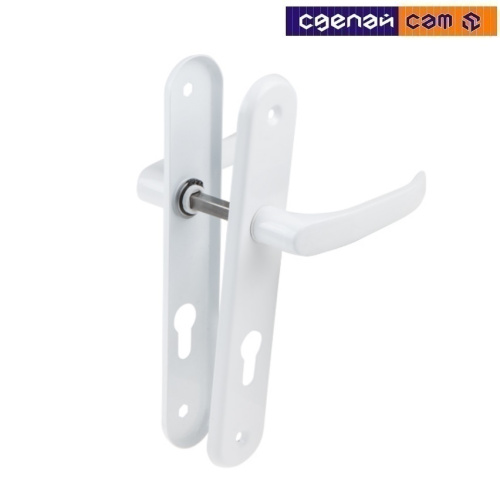 Ручка GAMAR дверная LENOX 72WB на длинной планке (белый)