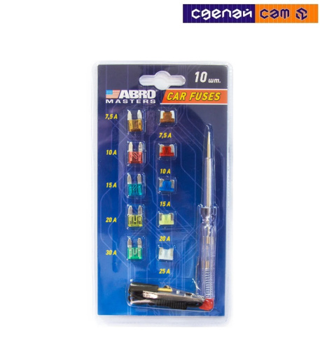 ABRO Набор предохр.с индикатор.10шт ,ABM-FU-AI1384