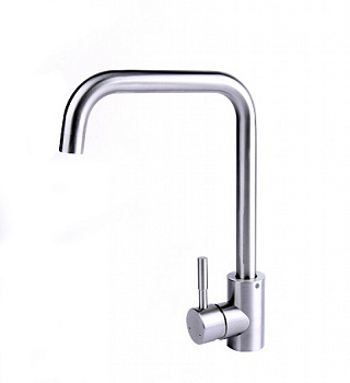 Смеситель STONE для кухни из нерж. стали с поворотным высоким изливом 14381