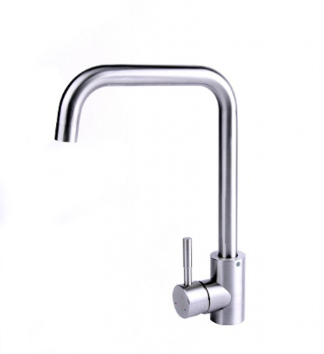 Смеситель STONE для кухни из нерж. стали с поворотным высоким изливом 14381