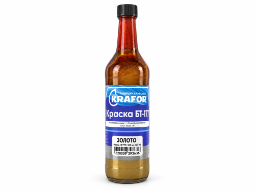 Краска БТ-177 KRAFOR, золото, 0,5 л, 701