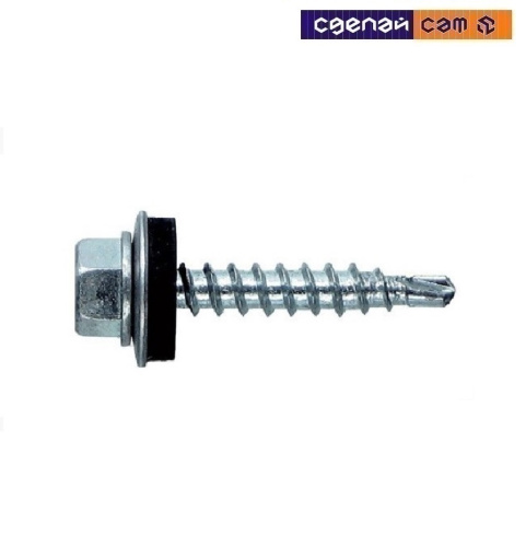 Саморез кровельный 6.3х19 (цинк) в упаковке 50шт.