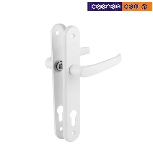 Ручка GAMAR дверная LENOX 90WB на длинной планке (белая)