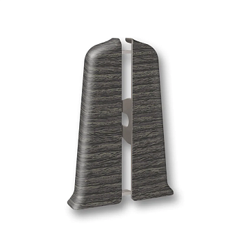 Заглушки (пара) для плинтуса 70мм "Идеал Деконика", 352 Каштан серый