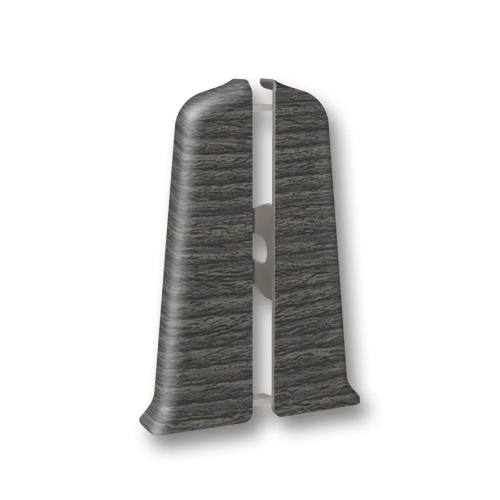 Заглушки (пара) для плинтуса 70мм "Идеал Деконика", 352 Каштан серый