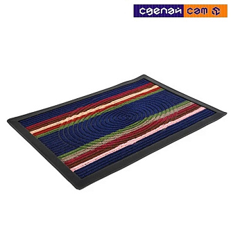 Коврик придверный "VORTEX" 40х60 см (Синий) "Comfort"