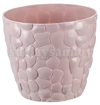 Кашпо КАМНИ D220мм 4,8л чайная роза