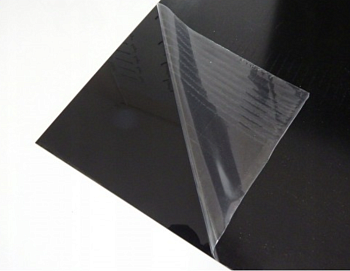 Плита из полистирола HIPS с UV 1000x500x1 мм гл/мат черная