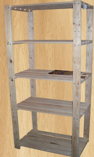 Стеллаж для бытового хранения П5-2000*730*320- 5 полок, РБ