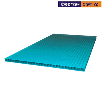 Плита из поликарбоаната 2100х6000х3.8 мм (бирюзовый)