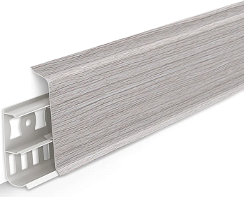 Плинтус напольный 70мм 2,2м "Идеал Деконика", 253 Ясень серый