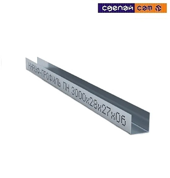 Профиль UD 3000x28x27x0.6 мм Knauf