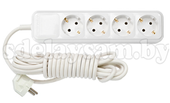 Удлинитель У10-330 3.5м четырехместный с заземляющим контактом 10А