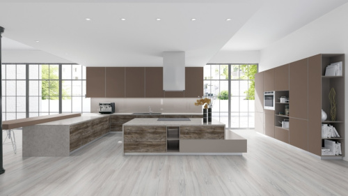 Плита древесно-стружечная ламинированная ЛДСП, Е0.5, BYSPAN 2800х2070х18 Каньон 365 SWN