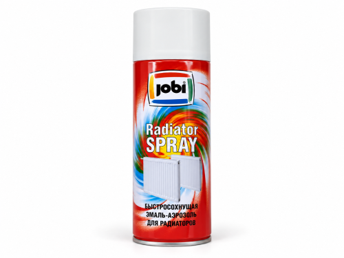 Эмаль аэрозольная JOBI Radiatorspray для радиаторов, белая, полуматовая, 520 мл
