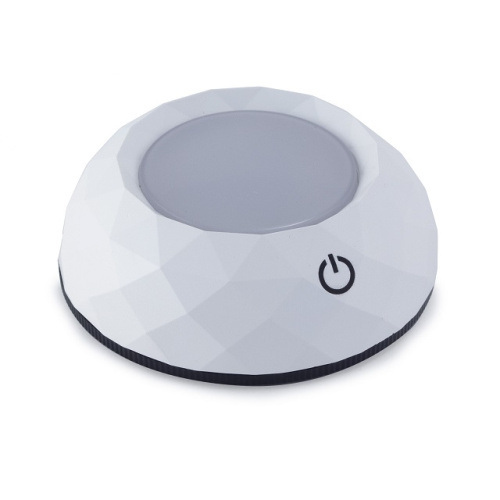 Светильник-фонарь АКЦЕНТ N114 "ROUND" круглый белый, 1 SMD LED 4000K, сенс.упр., накладной, на 3xAAA