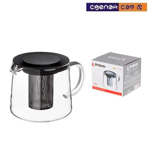 Чайник заварочный, стеклянный, 1500 мл,