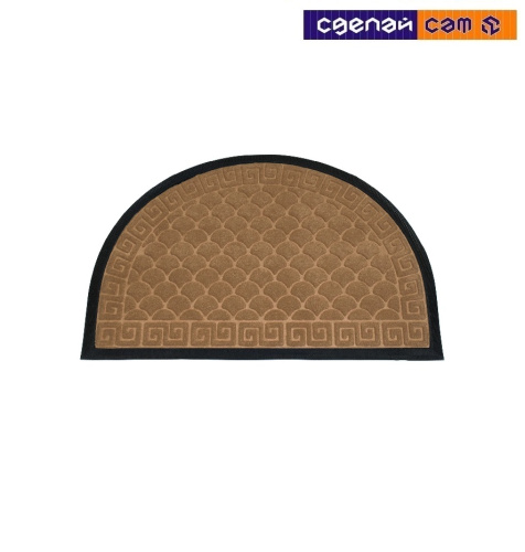 Коврик придверный SHAHINTEX бежевый/полукруглый 45x75  