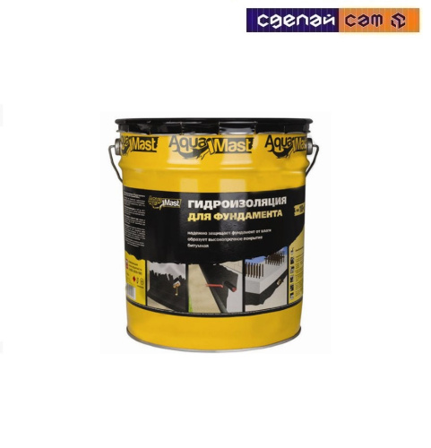 Мастика гидроизоляционная битумная холодная AquaMast (3 кг)