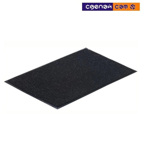 Коврик влаговпитывающий ребристый "Стандарт" 50х80 см (чёрный)