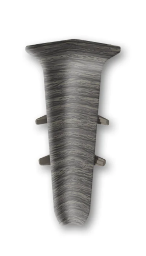 Угол внутренний для плинтуса 70мм "Идеал Деконика", 352 Каштан серый