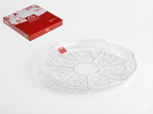 Блюдо стеклянное, круглое, 270 мм, Ватикан (Vatican), SAKURA, арт.861011W