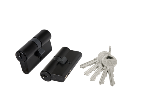 Цилиндровый механизм (100 ZA/60) 1000ZAKey60(25+10+25) BL черный 5Key (45433) (FUARO)
