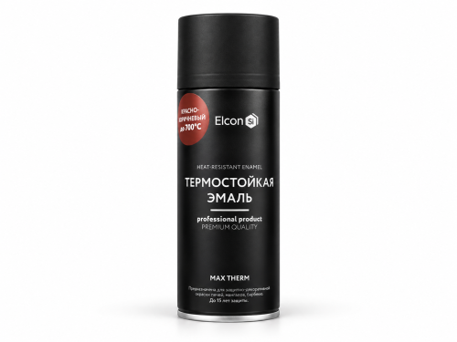 Эмаль термостойкая Elcon Max Therm, красно-коричневая, до 700 °C, аэрозоль, 520 мл
