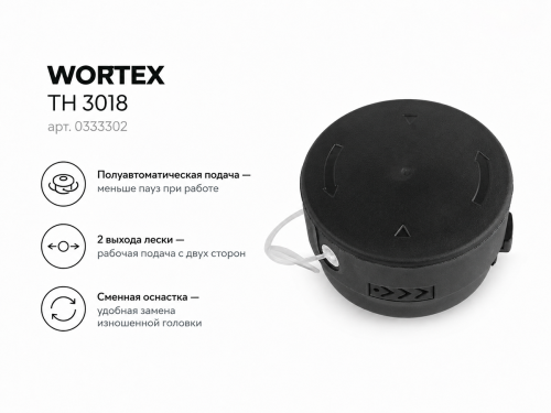 Головка триммерная WORTEX ТН 3018, арт. 0333302