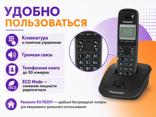 Радиотелефон Panasonic KX-TG2511 DECT фото 3