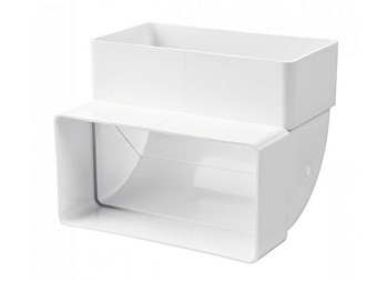 Колено ПВХ вертикальное 110*55 ,5252-90° для плоских каналов