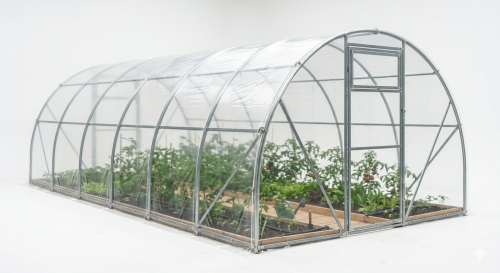 Теплица Агроном Люкс 10х3х2 м (труба 20х40х0.8) шаг 0,67 м. с пленкой 150 мкм