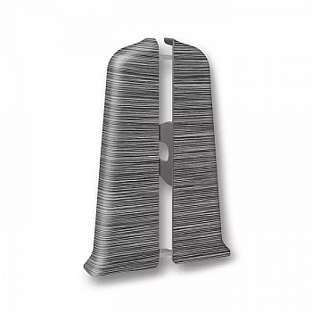 Заглушки (пара) для плинтуса 70мм "Идеал Деконика", 187 Алюминий темный