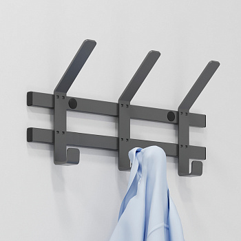 Вешалка настенная Торонто 3 графит