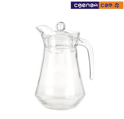 Кувшин стеклянный с пластмассовой крышкой 1 л (212583)