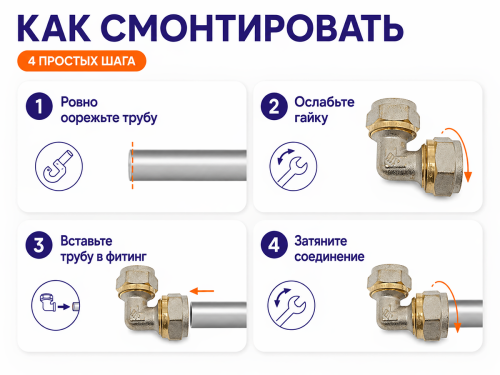 Угольник обжимной для металлопластиковой трубы фото 4