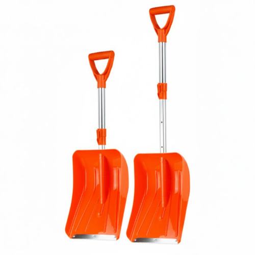 Лопата для уборки снега пластмассовая с телескопической рукояткой 240х340мм STARTUL MASTER (ST9058)