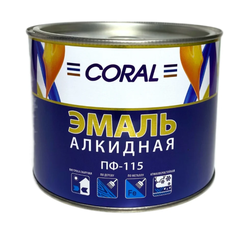 Эмаль ПФ-115 Вишневая Coral 1,7 кг