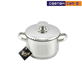 Кастрюля 5,0л. "Лотос Традиция" с металлической крышкой