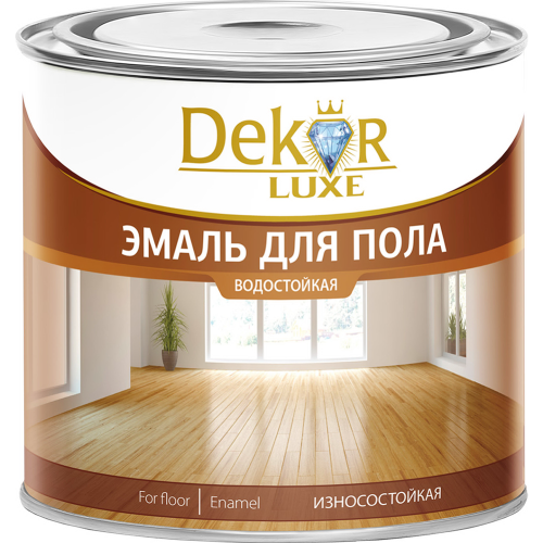 Эмаль для пола "DEKOR" "GOLD" красно-коричневая 1,8 кг