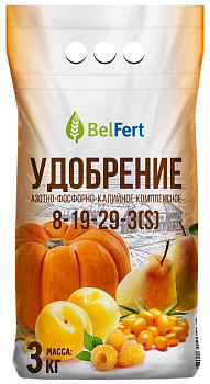 Удобрение азотно-фосфорно-калийное марки 8-19-29-3(S)
