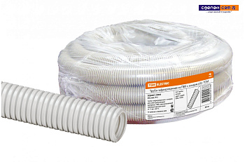 Труба гофрированная (ПВХ), d 32, с зондом (10 м), легкая, ЮПИТЕР