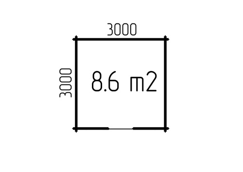 Садовая беседка Мари 3х3 толщина стен 34 мм (готовая комплектация)