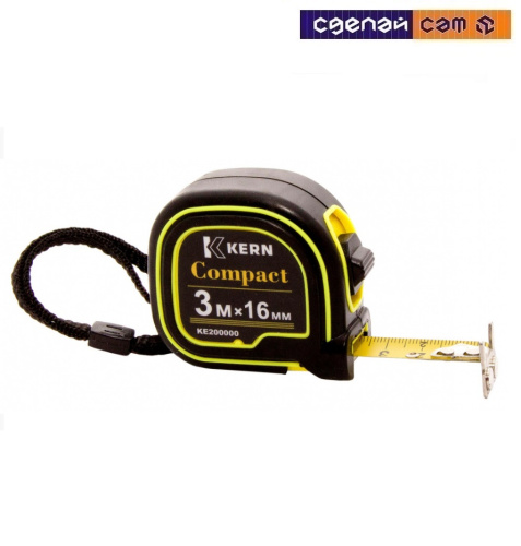 Рулетка измер. COMPACT, 3м/16мм, желт. лента, 1 фикс., магнит KERN (шт)