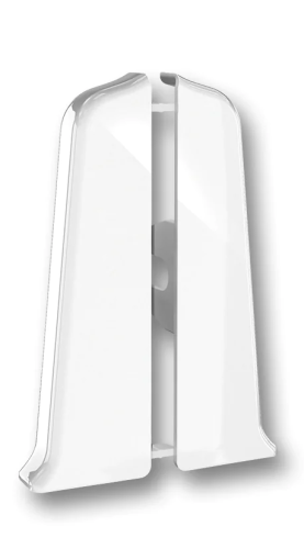 Заглушки (пара) для плинтуса 70мм "Идеал Деконика",  001-G Белый глянцевый