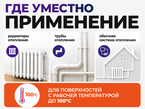 Эмаль аэрозольная VIXEN для радиаторов отопления, белая, 520 мл, VX55000 фото 3