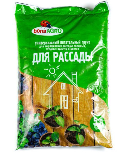 Грунт питательный bonaAGRO ДЛЯ РАССАДЫ 5 л 