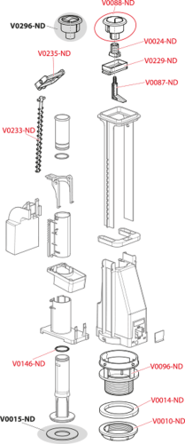А08А Сливной механизм с двойной кнопкой AlcaPlast Чешская Республика